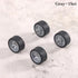 Sliver Wheels Rims Tires Set - Alloy 1:64 Wheels, Scale Alloy Wheels with Rubber Tires, Model Alloy Accessories