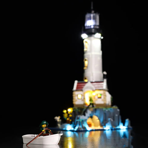 Kyglaring LED Lighting Kit for Lego Home Ideas Motorized Lighthouse 21335 Model Building Set (Classic Version)