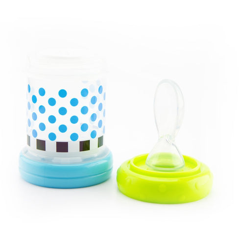 4+ Set 2- 4oz 100% (30182) Sassy Baby Food Nurser Months of Silicone Nipple and Spoon BPA-Free