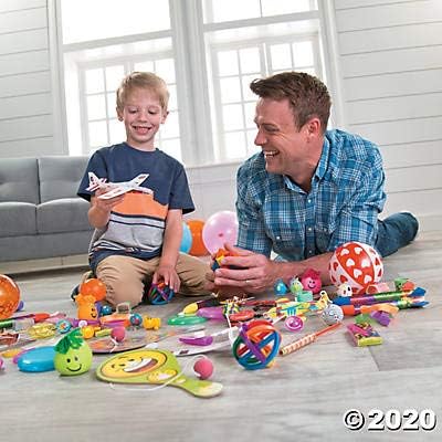 100 4-8 8-12 Fun Express Mega Bendable Toy Bulk Assortment Pieces - Party Favors for Kids & | Classroom Prizes