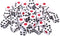100Pcs 8mm Acrylic Dice - White Black Gaming Dice, Standard Six Sided Decider Board Game Dice Set