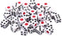 100Pcs 8mm Acrylic Dice - White Black Gaming Dice, Standard Six Sided Decider Board Game Dice Set
