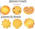 60Pcs X Hot Popcorn Fake Cookies Mini Fake Cookies Artificial Pastries Food Fake Biscuits Model for DIY Craft Home