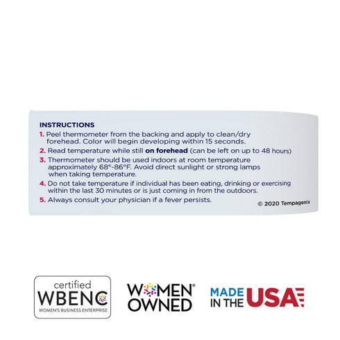 Fast Reading Disposable Forehead Thermometer Strips - Temp-N-Toss for Accurate Adult Temperature Measurement