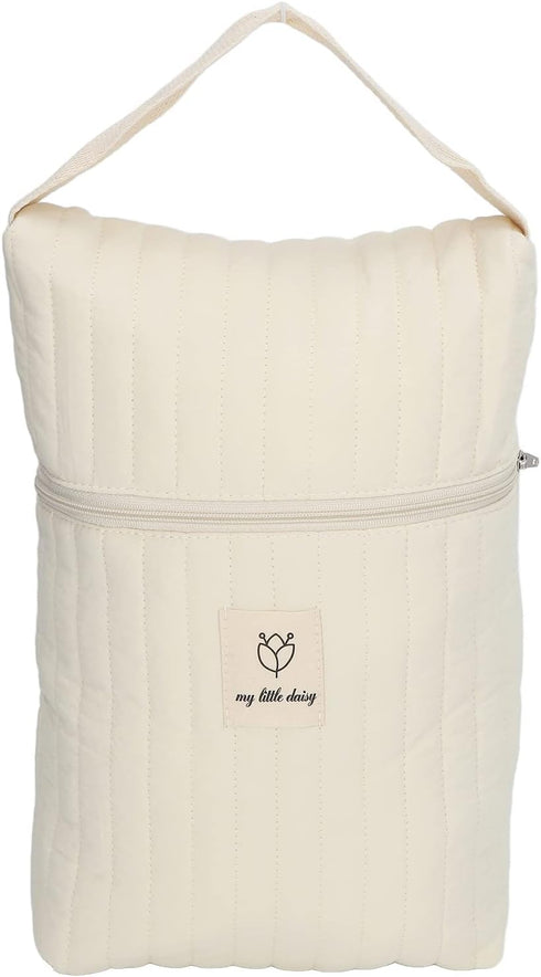 Bnineteenteam Diaper Bag Organizing Pouches,Portable Handheld Large Capacity Cotton Diaper Storage Bag