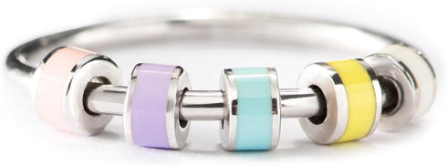 STORYJEWELLERY Fidget Ring, 925 Sterling Silver Anxiety Rings for Women, Spinner Ring,