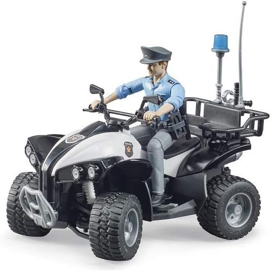 Bruder 63011 Police Quad with Light, Skin Policeman and Accessories