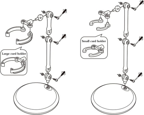 Ddung Doll Stand - Clear Stand for 0.5" to 10" Dolls and Action Figures (3-Pack)