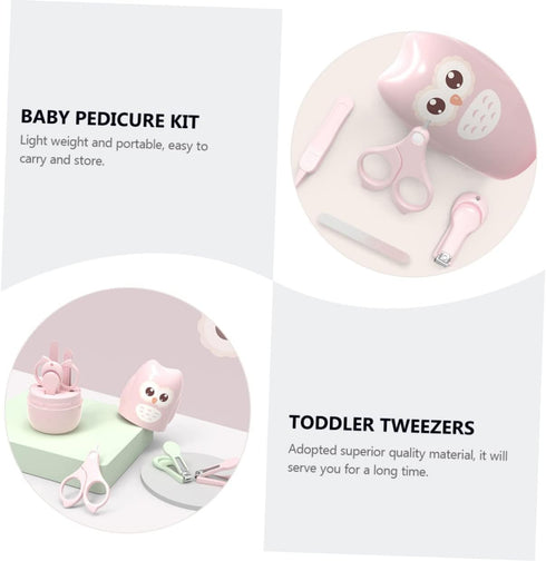 Set UPKOCH Nail Clipper Ergonomic Safe Boy Girl Nail Care Kit with Tweezers Scissors and File for Newborns Grooming