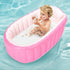 Swimming Inflatable Baby Bathtub,OIF Portable Kid Infant Toddler Thick Soft Cushion Air Pool Central Seat
