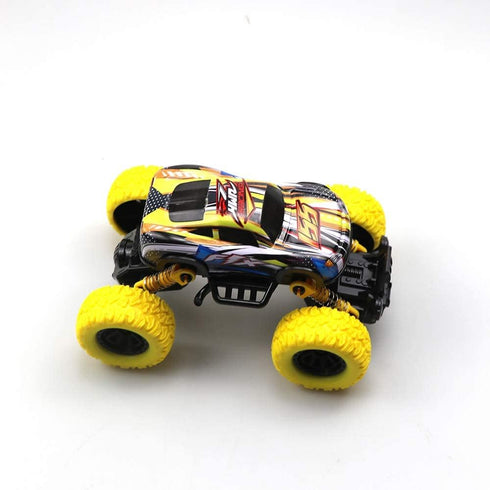Pull Back Toy Trucks for Boys, Alloy Educational Monster Cars for Toddlers, Inertia Car Toy (Yellow)