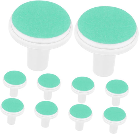 HAKIDZEL 10Pcs Trimmer Nail Grinding Heads Replacement Pads Electric Nail Accessories for Nail Care of Newborns