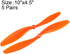 1045 10x4.5 Inch 2-Vane 5 uxcell RC Propellers CW CCW Fixed-Wing for Airplane Toy, Nylon Orange Pairs with Adapter