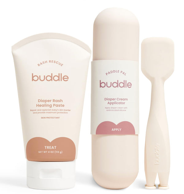 Buddle Rash Rescue & Paddle Pal Kit, 40% Zinc Oxide Ointment with
