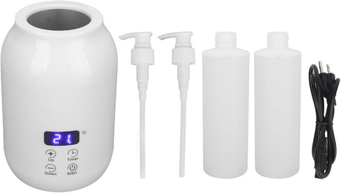Semme Temp Control Oil Warmer,Massage Oil Heater, Portable ABS Bottle Warmer with