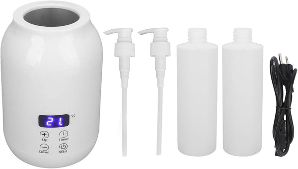 Semme Temp Control Oil Warmer,Massage Oil Heater, Portable ABS Bottle Warmer with
