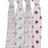 4 Pack 45 45 inches Bacati - Sports Baby Swaddle Blankets Boys Swaddle Wrap Soft Breathable Cotton Muslin Swaddle