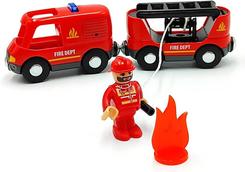DSHMIXIA Set Set 3-5 Sets 3-4-7 Magnetic Trains Cars Wooden Train Track Accessories Fire Truck Train for Toddlers