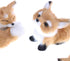 GUDVES Squatting Brown Fox Toy Model, Simulation Fox Home Decoration with Static Action Figures