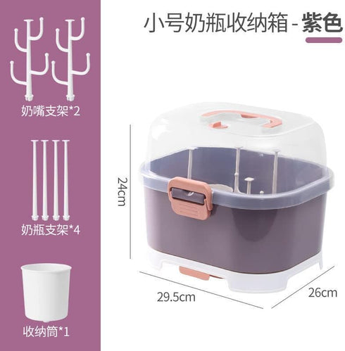 Beufee Baby Bottles Drying Rack, Baby Bottle Organizer Baby Bottle Holder Portable Draining Bottle Drying Rack Bottle