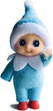 WULEEUPER Tiny Baby Elf Doll | Christmas Miniature Elf Decoration | Newborn Gift with Feet and Shoes (Blue)