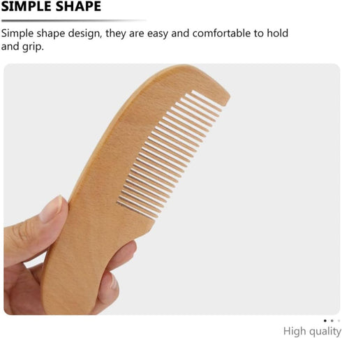 Set 2 Abaodam Hair Washing Brush and Scalp Massage Comb for Newborns with Soft Wool Bristles and Wooden Handle