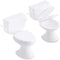 2 Pieces Mini Toilet Seat Toy, Doll House Furniture Miniature Classic Bathroom Accessories (White)
