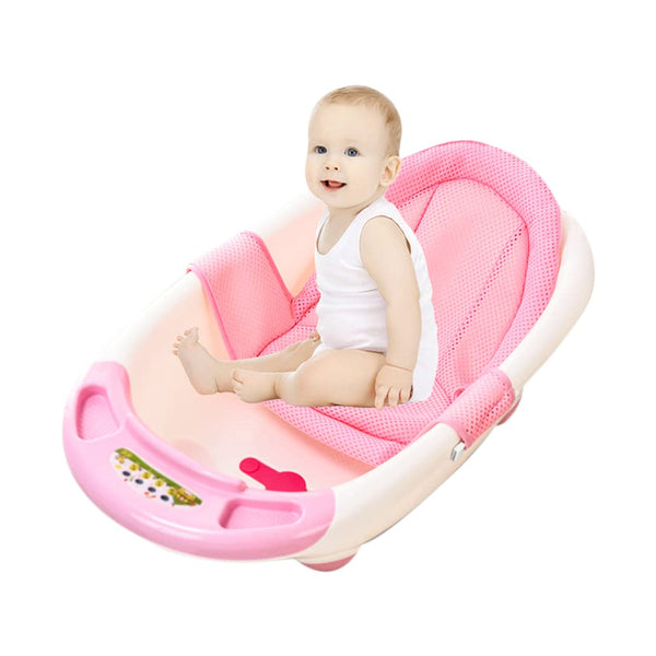 Baby Bath Support Seat Net for Newborn, Adjustable Non-slip Shower Mesh Bath Sling for 0-3 Years (Bathtub Not Included)