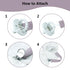 4 Pack Pacifier Clip for Baby Boy and Girl - Linen Soft Fabric Pacifier Hold with Clip for Binky, Leash Soothie Holder