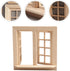 Wooden Window for Dollhouse, Miniature Window Frame, 1:12 Dollhouse Wooden Doors for Craft Decoration