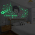 121Pcs Glow in The Dark Ceiling Wall Stickers - Sweet Dreams Glowing Decor for Kids Nursery Bedroom