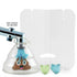 Cloth Diaper Sprayer Splatter Shield with Gusset Stretcher + Laundry Mitts, Ergonomic Design for Rinsing Cloth Diapers