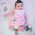 REVERSIBLE & WATERPROOF Cotton Baby Bandana Drool Bibs for Girls - Pack of 4 Soft Absorbent Teething Bib Set