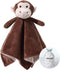 CREVENT Cozy Plush Baby Security Blanket Loveys for Baby Boys with Animal Face, Baby Shower/Birthday Gifts (Brown