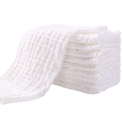 Yoofoss Muslin Burp Cloths for Baby 10 Pack 100% Organic Cotton Baby