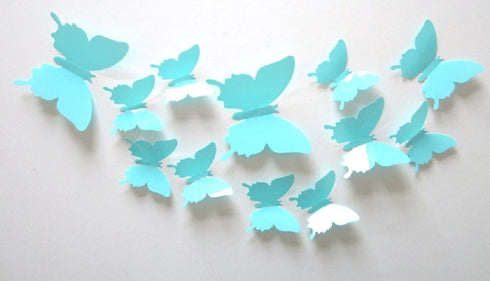 12Pcs 3D Butterfly Removable Wall Decals - DIY Home Decorations Art Decor Wall Stickers Murals for Kids Bedroom, Living