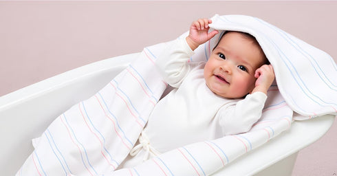 100% 36x36 3-Pack Linteum Textile Supply Hospital Receiving Blankets for Newborns Cotton, in, White W/Light Blue