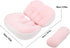 NOENNULL W Shaped Pillow for Women Cotton Adjustable Belly Support Maternity Wedge Pillow for Side Sleepers (Pink)