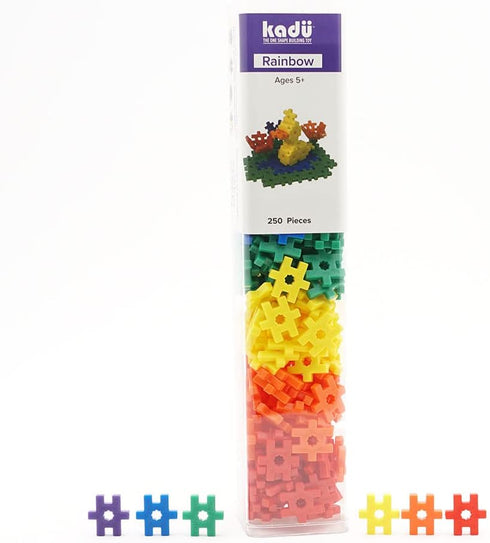 KADU Rainbow 250 Piece Set, STEM/STEAM Building + Construction Toy for Open + Imaginative Play Ages 5+