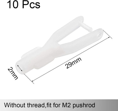 uxcell 10pcs Nylon Clevis 2x29mm for RC Aeromodelling Airplanes Parts Jet Replacements