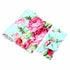 Galabloomer Flower Print Baby Swaddle Blankets Receiving Blanket Headband Set