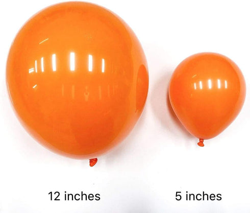 Janinus 50 PCS Orange Balloons, 5 Inches Latex Balloons for Halloween and Birthday Party Decorations