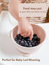 Silicone Baby Bowls with Lids, Toddler Food Storage Bowls Set (Beige)