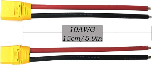3 Pairs Amass XT90H XT90 Wire XT 90 Plug Male and Female Connector 150mm 10AWG for RC Lipo Battery