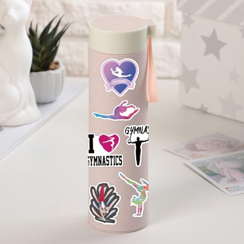 Gymnastics Stickers 100PCS - Gifts for Girls & Water Bottles, Gymnastics Wall Decal