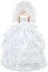 E-TING Handmade Wedding Evening Party Dress Clothes Gown Veil for Dolls (White)