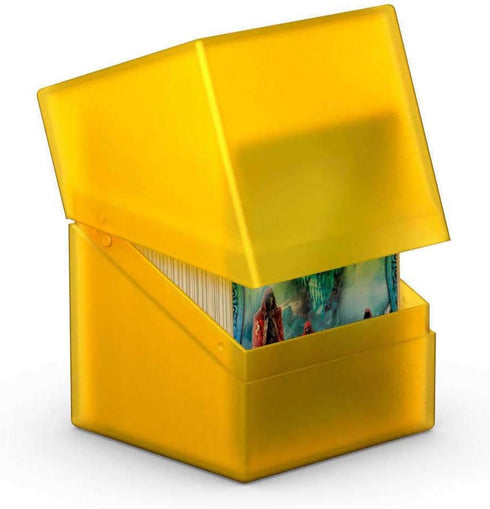 Ultimate Guard Boulder 100+ Classic Deck Case - Secure Storage for 100 Double-Sleeved TCG Cards, Amber
