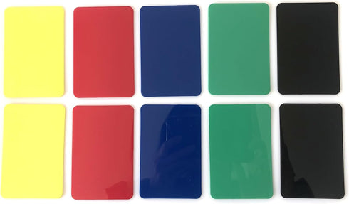 Yuanhe 10Pack Poker Cut Cards - Bridge Size Cutting Cards in 5 Colors for Poker Texas Hold'em