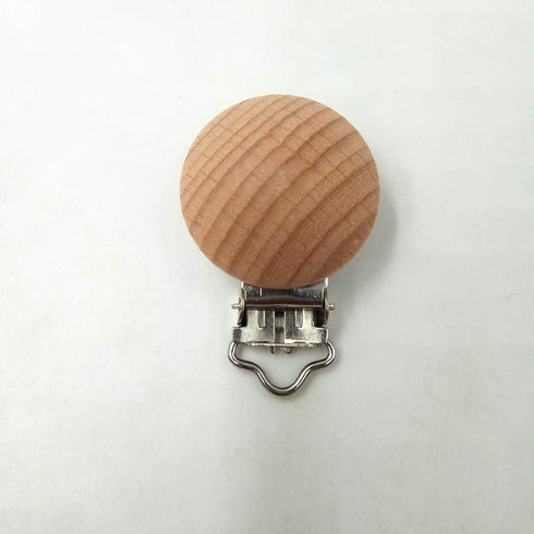 10pcs Natural Beech Wood Pacifier Clips Teething Grasping Toy Suspender Clips for DIY Baby Teether Toys (3.5cm/10pcs)