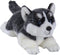 CU-MATE Siberian Husky Stuffed Dog Animal Simulation-Realistic & Lifelike Soft Handmade Lying